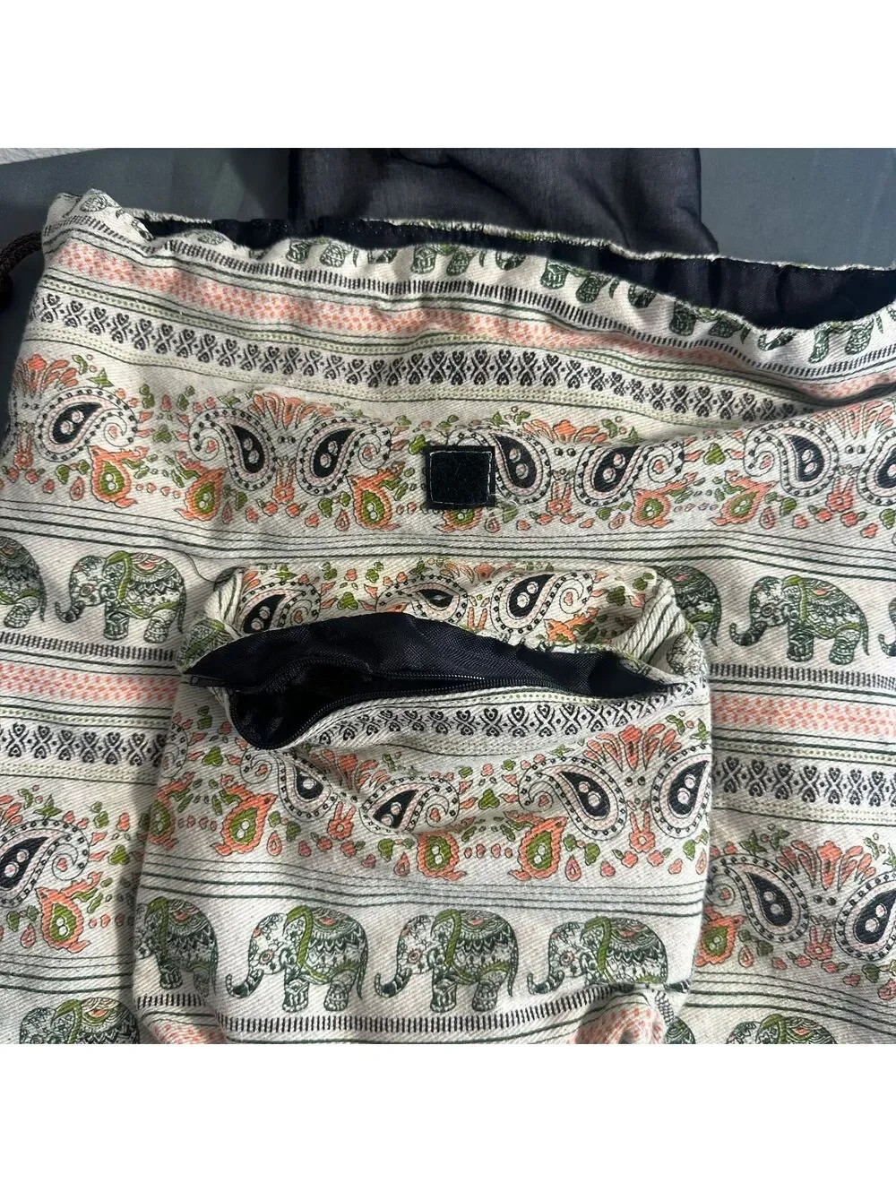 Elephant Backpack Boho Festival Patterned Bag
